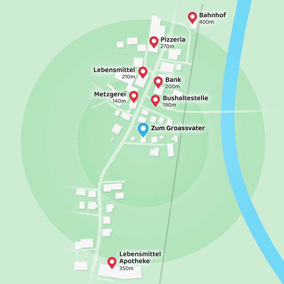 Lageplan zum Groassvater