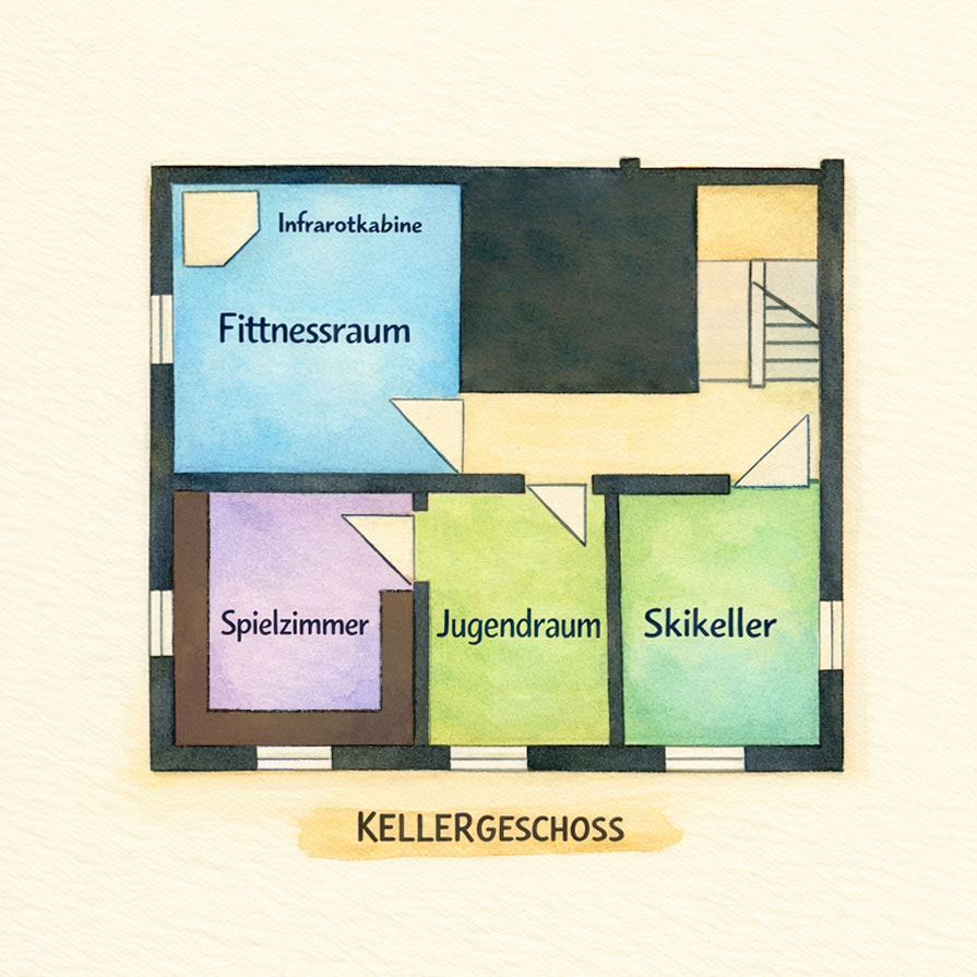 Grundriss Kellergeschoss Ferienhaus Zum Groassvater